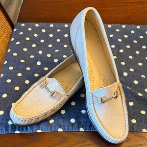 SAS Women's Cream Loafers with Silver Detail
